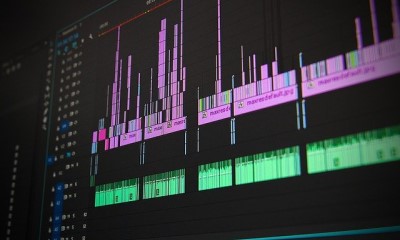computer screen showing the execution of video editing service